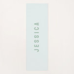 Modern Pink Simple Minimalist Name Yoga Mat<br><div class="desc">Modern Pink Simple Minimalist Name. Stylish and chic gift for your someone that works out and tries to keep fit. Ivory colour and grey tone. Change to colours of your choice. Monogrammed with name. Great for the yoga studio,  gym or home meditation.</div>