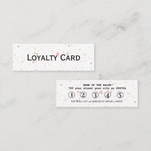 Modern Pink Splatter Beauty Salon Loyalty Card