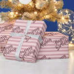 Modern Pink Stripes Rose Gold Happy Birthday Wrapping Paper<br><div class="desc">Modern and girly wrapping paper with rose gold customisable happy birthday on a beautiful pink,  mauve,  rose gold stripes background.</div>