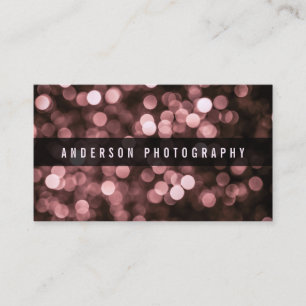 Modern Pink Subtle Glitter Bokeh   Business Card