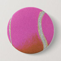Modern Pink Tennis Ball With Faux Glitter Line