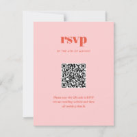 Modern Pink Trendy Mix Match Wedding QR Code