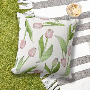Modern Pink Tulip Cushion