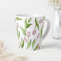 Modern Pink Tulip Pattern