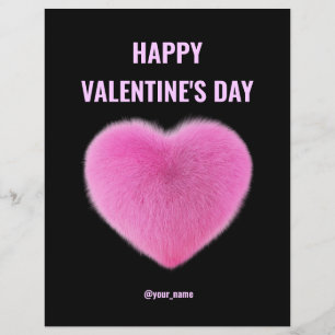 Modern Pink Valentines Card Business