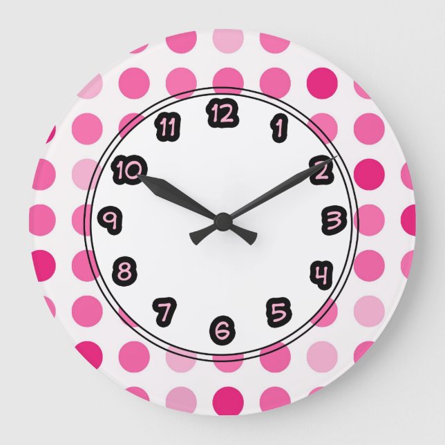 Modern Pink Wall Clocks (Front)