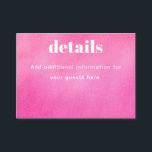 Modern Pink Watercolor Trendy Bat Mitzvah  Enclosure Card<br><div class="desc">Personalised Modern Pink Watercolor Trendy Chic Bat Mitzvah Enclosure Card</div>