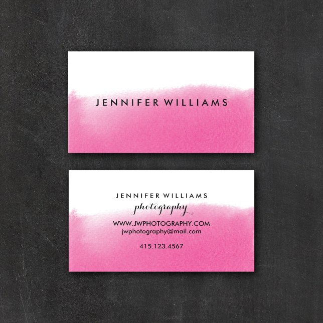 Modern Pink Watercolor Wash | Business Cards (Creator Uploaded)
