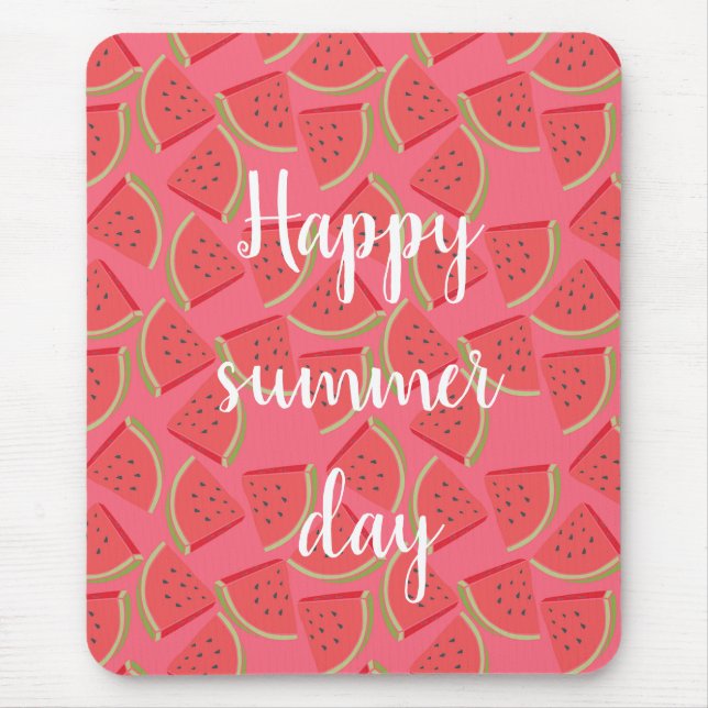 Modern Pink Watermelon, Summer  Mouse Pad (Front)