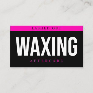 Modern Pink Waxing Aftercare Card, Hair Removal B Business Card