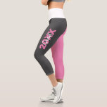 Modern Pink, White and Grey Graduation Capri Leggings<br><div class="desc">Modern Pink,  White and Grey Graduation Capri Leggings</div>