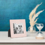 Modern Pink & White | Family Photo | Initial Plaque<br><div class="desc">this modern pink and white family photo exudes a sense of togetherness,  love,  and contemporary style. It captures a moment of joy and unity,  showcasing the beauty of the family and their harmonious connection.</div>