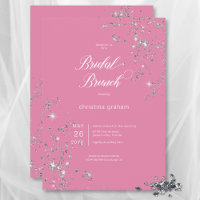 Modern Pink & White Glam Diamonds Bridal Brunch