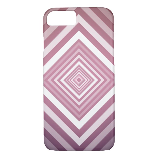 Modern Pink & White Gradation Squares Case-Mate iPhone Case (Back)