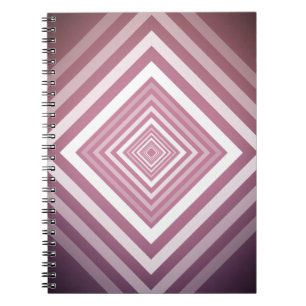 Modern Pink & White Gradation Squares Notebook