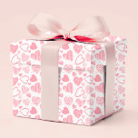 Modern Pink White Romantic Love Heart Doodle Wrapping Paper<br><div class="desc">Modern Pink White Romantic Love Heart Doodle Pattern Wrapping Paper Gift Wrap features a modern pink love heart pattern on a white background. Perfect for Valentine's Day,  Mother's Day,  birthday,  anniversary,  weddings,  baby shower and more. Created by Evco Studio www.zazzle.com/store/evcostudio</div>