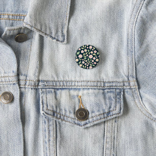 Modern Pink Wildflowers Pattern 3 Cm Round Badge