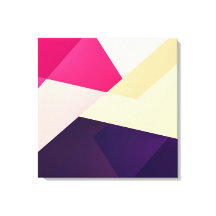 Modern Pink Yellow Black Geometric Pattern