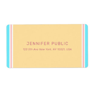 Modern Pink Yellow Blue Template Trendy Shipping