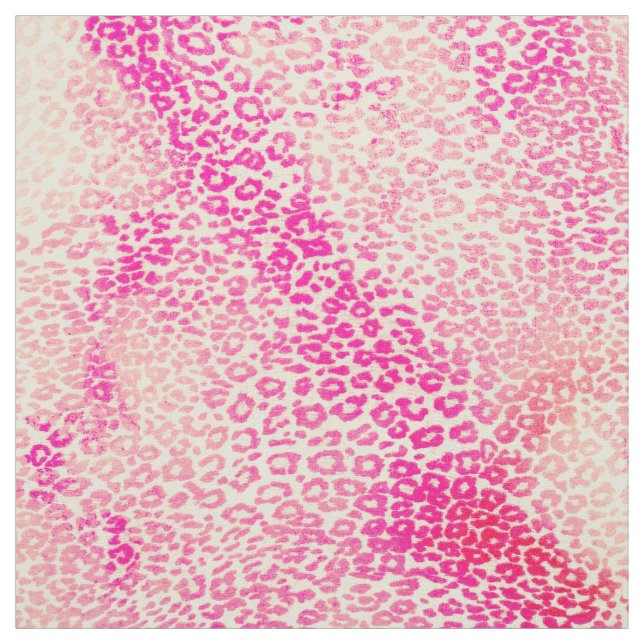 Modern Pink Yellow Watercolor Cheetah Animal Fabric (Swatch)