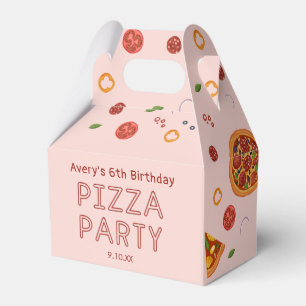 Modern Pizza Party Thank You Favour Box