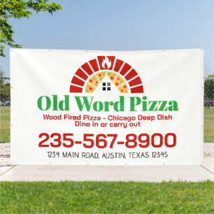 Modern Pizzeria Storefront Bistro Sign