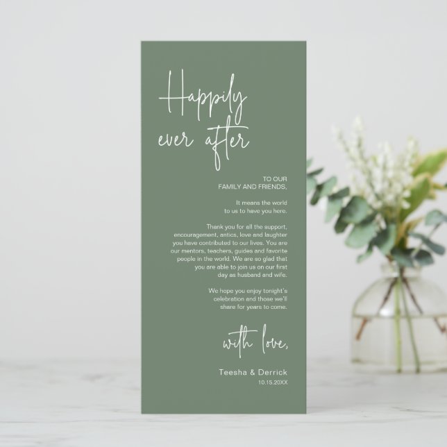 Modern Place Setting Dinner Party Thank You Card (Standing Front)