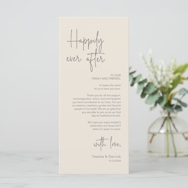 Modern Place Setting Dinner Party Thank You Card (Standing Front)