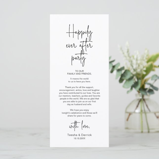 Modern Place Setting Dinner Party Thank You Card (Standing Front)