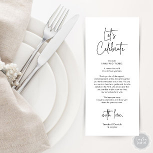 Modern Place Setting Dinner Party Thank You Card