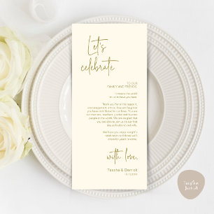 Modern Place Setting Dinner Party Thank You Card