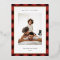 Modern Plaid Border Christmas Photo