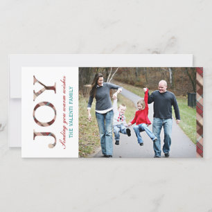 Modern Plaid Christmas Photo Cards