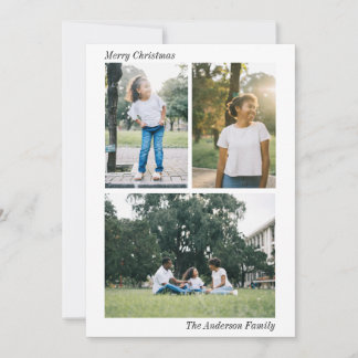 Modern Plaid | Christmas Photo Collage Holiday Card