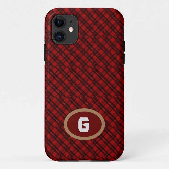  Modern Plaid Customise Case-Mate iPhone Case (Back)