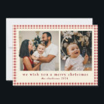Modern Plaid Greenery Photo Merry Christmas Holiday Card<br><div class="desc">Celebrate the joy of the season with our Modern Plaid Greenery Photo Merry Christmas Holiday Card. This charming card features a heartwarming family photo surrounded by elegant greenery and a stylish plaid design, perfectly capturing the spirit of togetherness. The festive message, "We Wish You a Merry Christmas, " adds a...</div>
