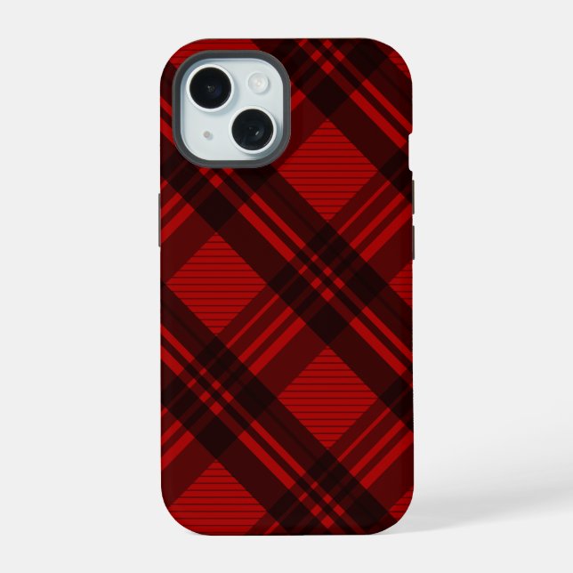  Modern Plaid  iPhone 15 Case (Back)