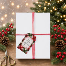 Modern Plaid Merry Christmas & Bible Verse Gift