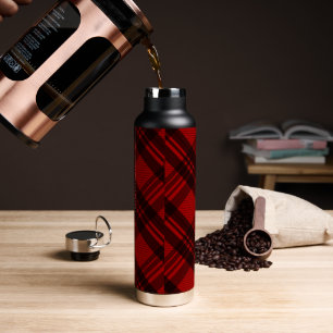 Modern Plaid Water Bottle