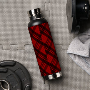 Modern Plaid Water Bottle