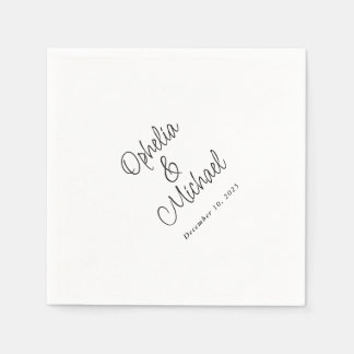 Modern Plain and Simple Casual Wedding Napkin