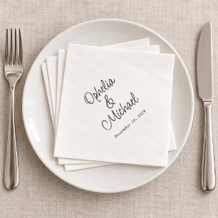 Modern Plain and Simple Casual Wedding Napkin