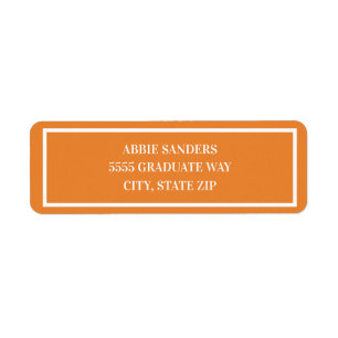 Modern Plain Basic Orange and White