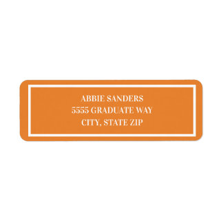 Modern Plain Basic Orange and White