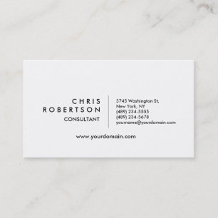 Modern Plain Black White Attractive Business Card