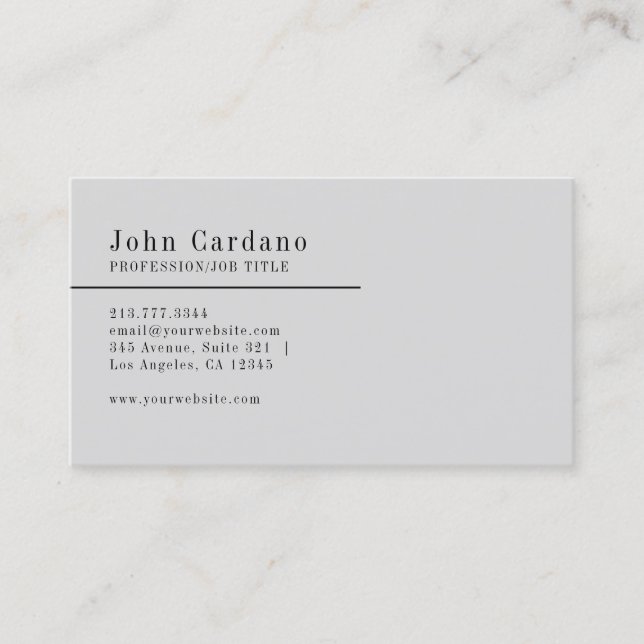Modern Plain Business Card (Front)