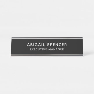 Modern Plain Classy Professional Desk Name Plate
