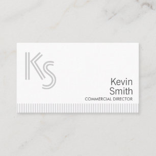 Modern Plain Commercial Director Business Card
