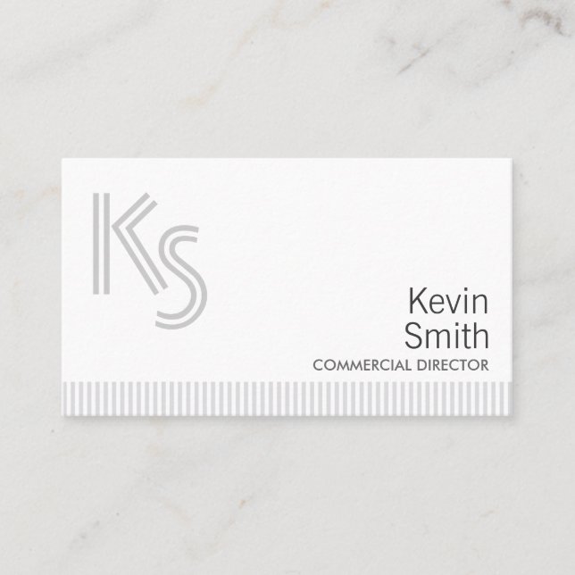 Modern Plain Commercial Director Business Card (Front)