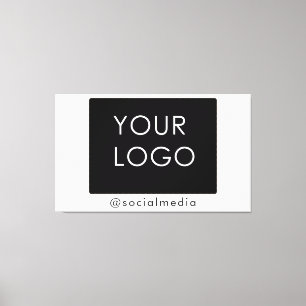 Modern Plain Company Business Logo Social Media  Canvas Print